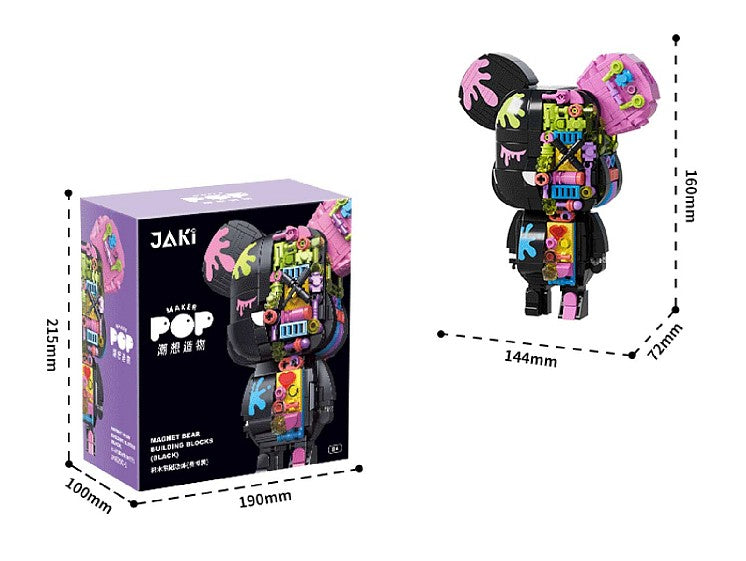 JAKI Maker POP – Magnet Bear Building Block Set