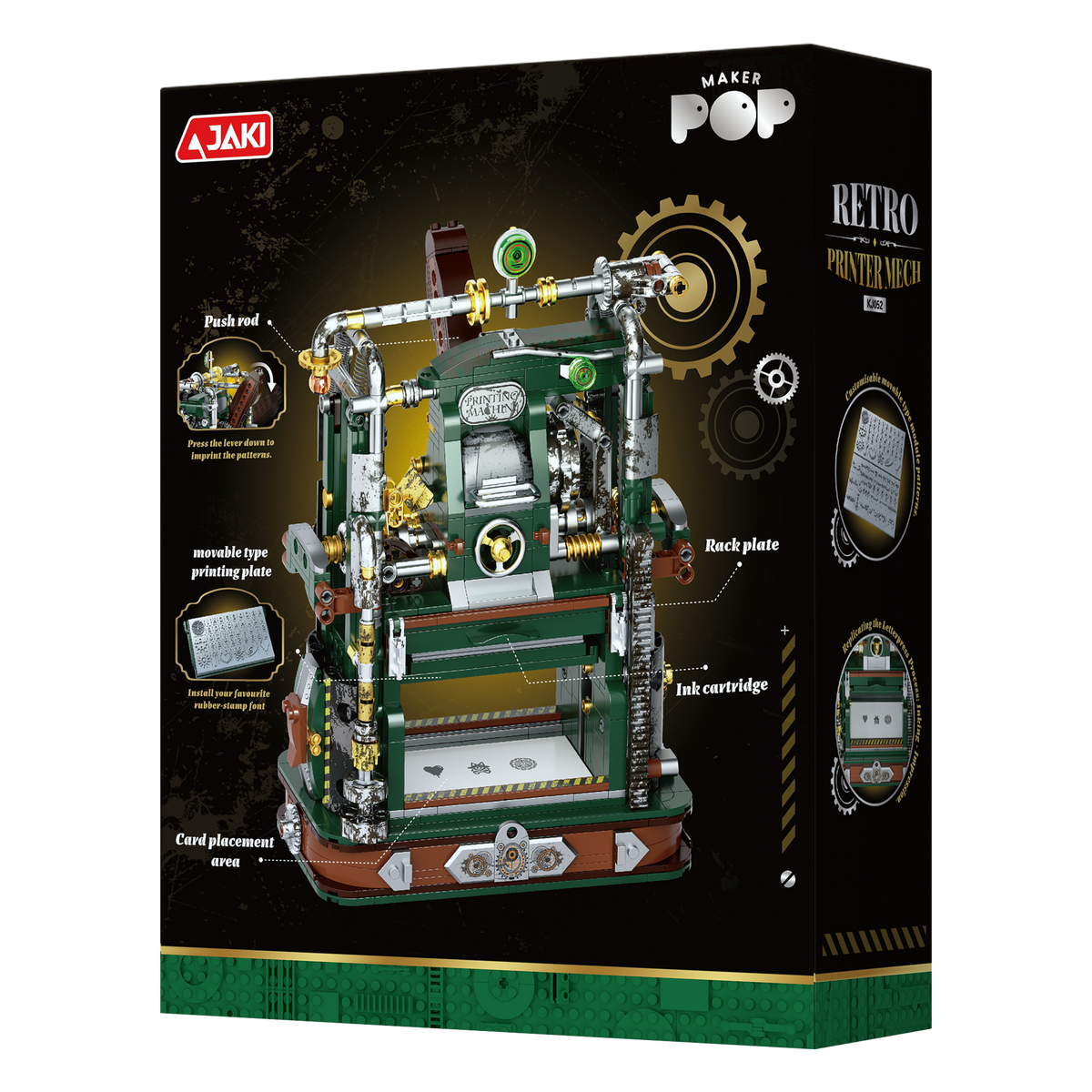 JAKI Maker POP – Retro Printer Mech Building Block Set