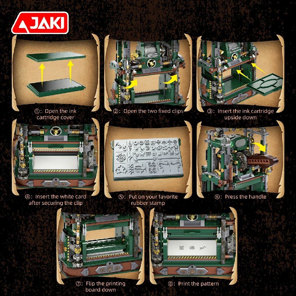 JAKI Maker POP – Retro Printer Mech Building Block Set