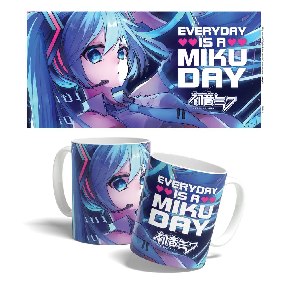 Hatsune Miku – "Everyday Is A Miku Day" Ceramic Mug (325 ml)