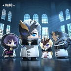 Genshin Impact Mini Figures Fatui Harbingers Chibi Design 7 cm Blind Box Display (9)