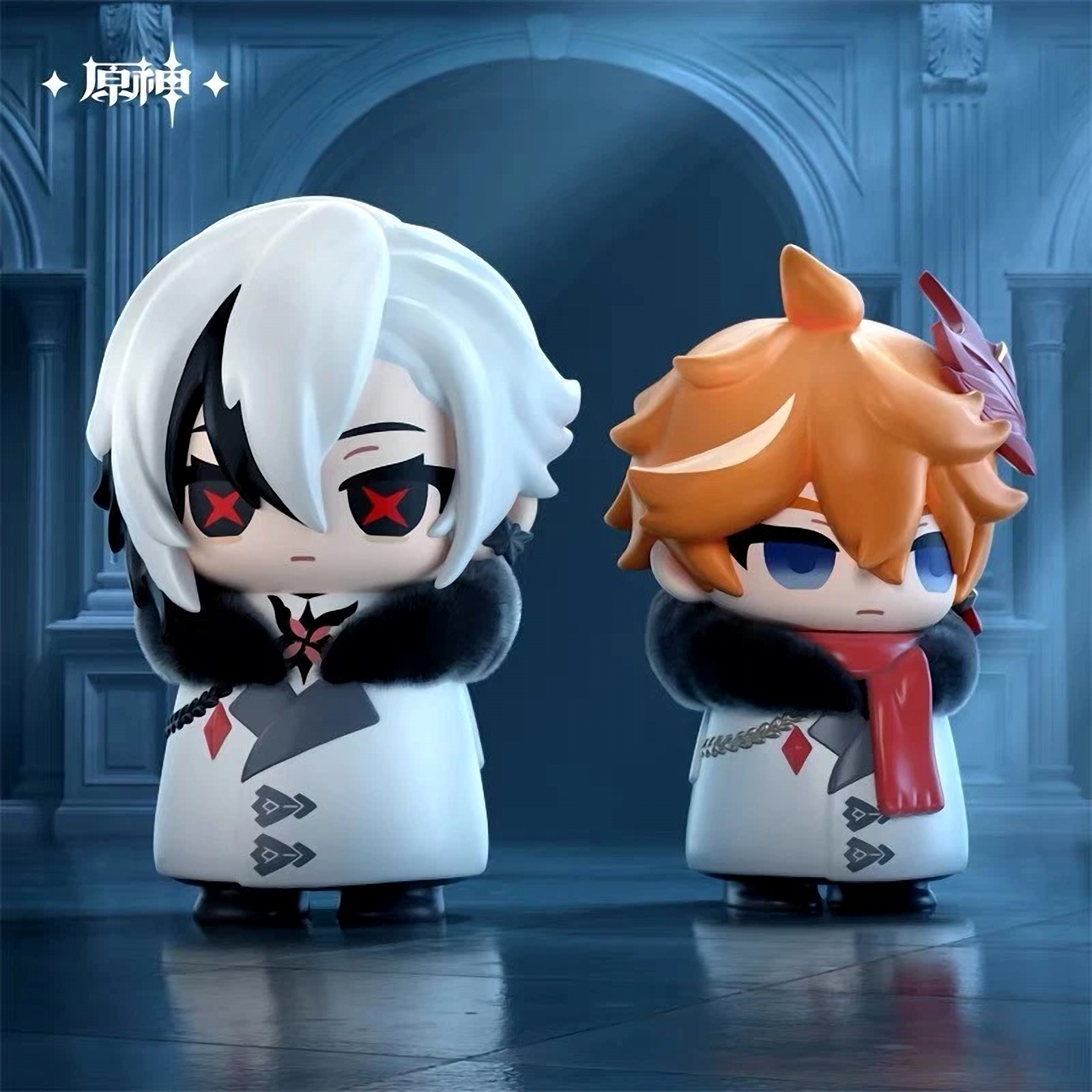 Genshin Impact Mini Figures Fatui Harbingers Chibi Design 7 cm Blind Box Display (9)
