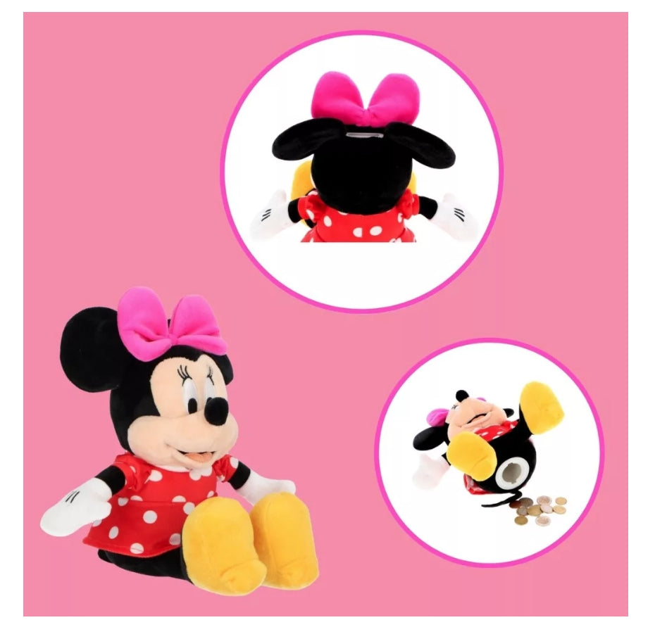 Disney Minnie Mouse Plush Coin Bank – Secret Coin Box