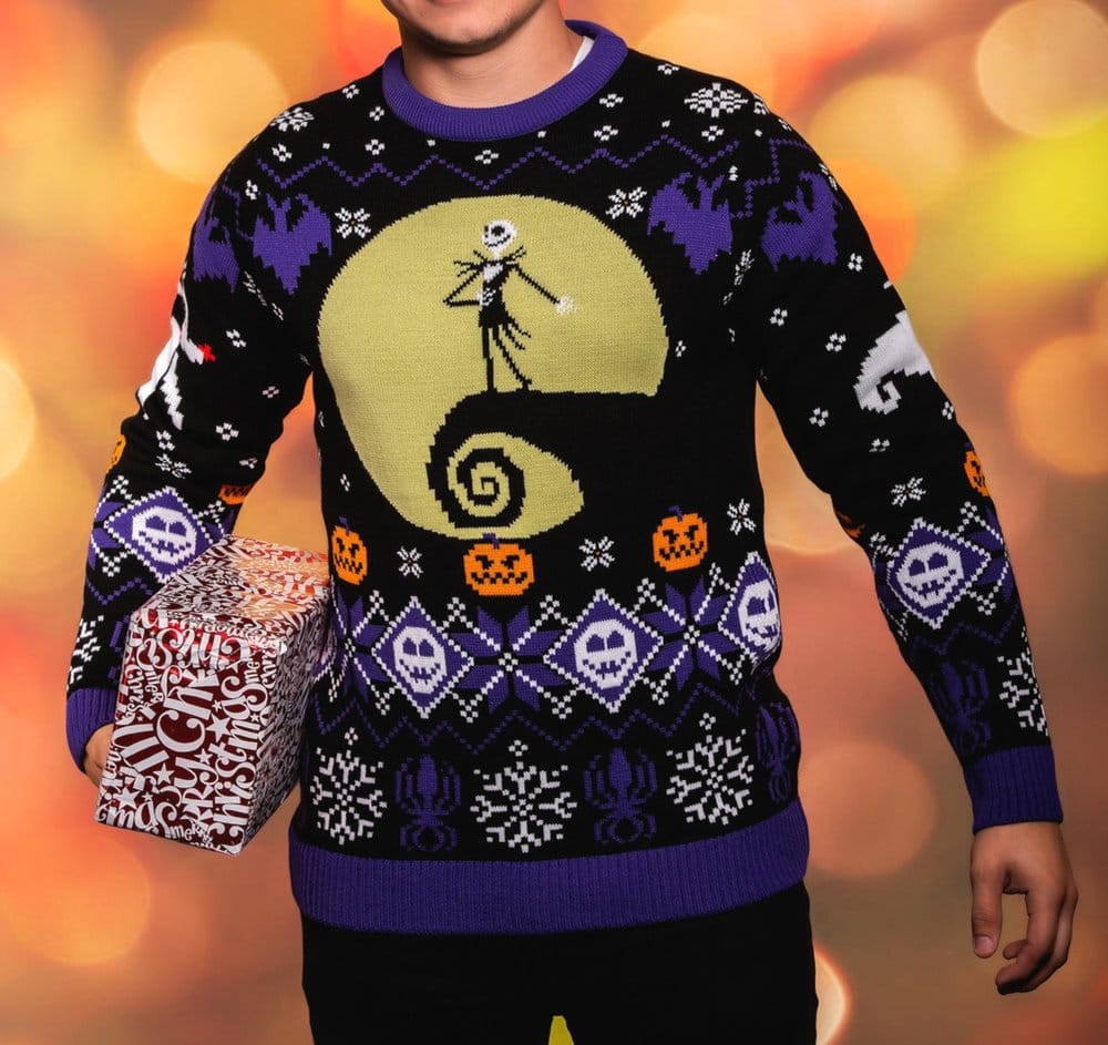 Nightmare Before Christmas Christmas Sweater 8-bit Size M