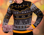 Batman Christmas Sweater Penguin Size M