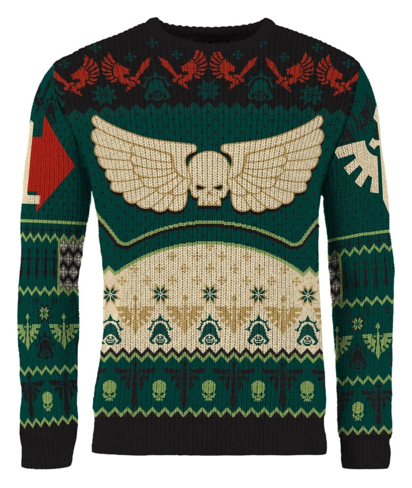 Warhammer 40,000 Christmas Sweater Dark Angels Size XL