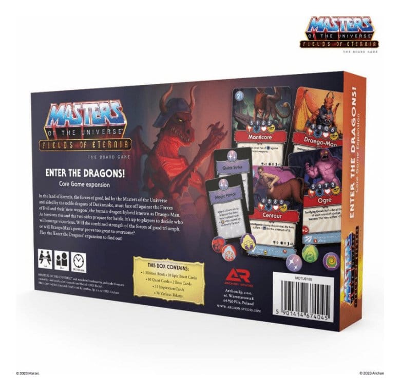 Masters of the Universe Board Game Expansion Fields of Eternia - Enter the Dragons! *French Version*