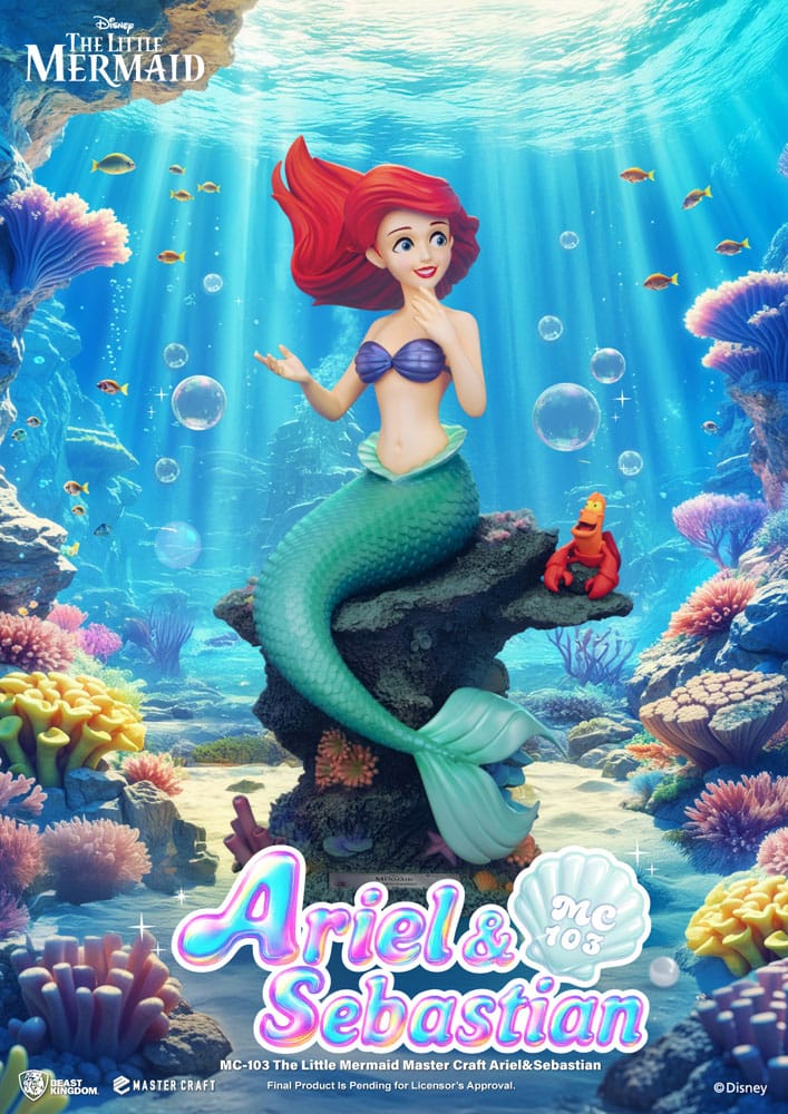 The Little Mermaid Master Craft Statue Ariel & Sebastian 42 cm