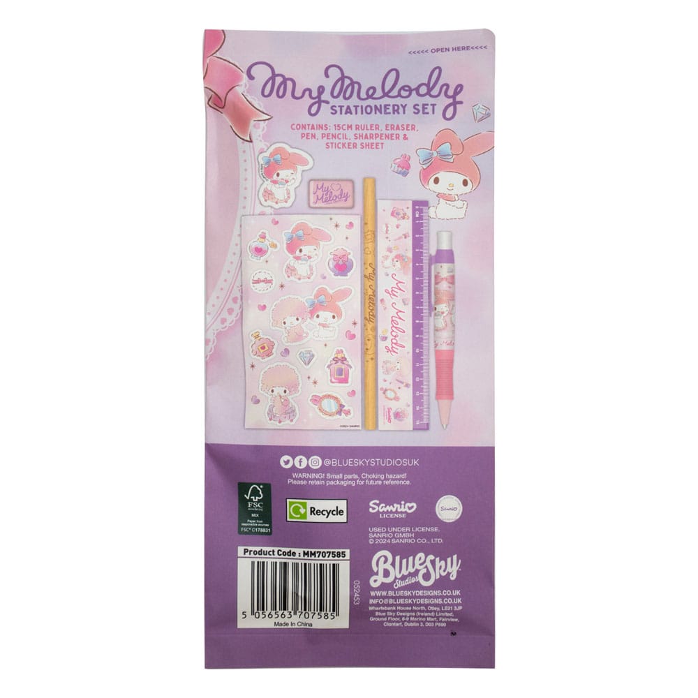Sanrio Stationery Set 6-Pack My Melody