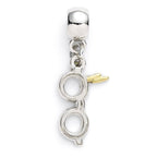 Harry Potter Charm Lightning Bolt with Glasses (silver plated)