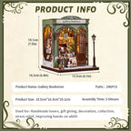 Miniature House Model Kit Gallery Bookstore 20 x 16 cm