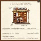 Miniature House Model Kit Antique Bookery of Kyoto 18 x 15 cm