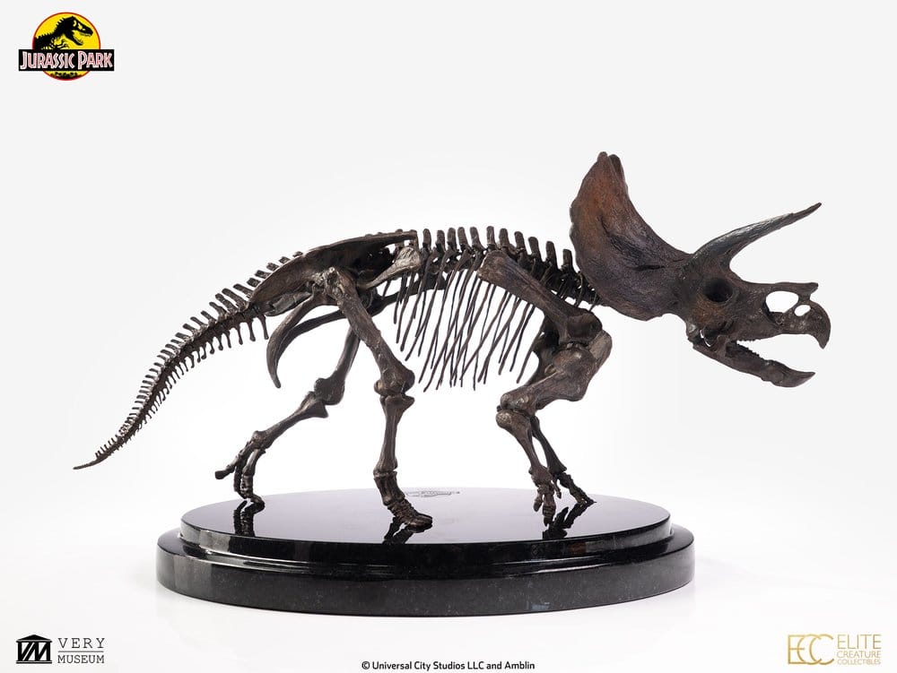 Jurassic Park Statue 1/24 Triceratops Fossil Skeleton Bronze 35 cm