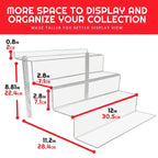 Evoretro Acrylic Shelf Riser 2-Pack RS9