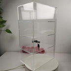 Evoretro 4-Tier Locking Acrylic Tiered Countertop Showcase Display Case