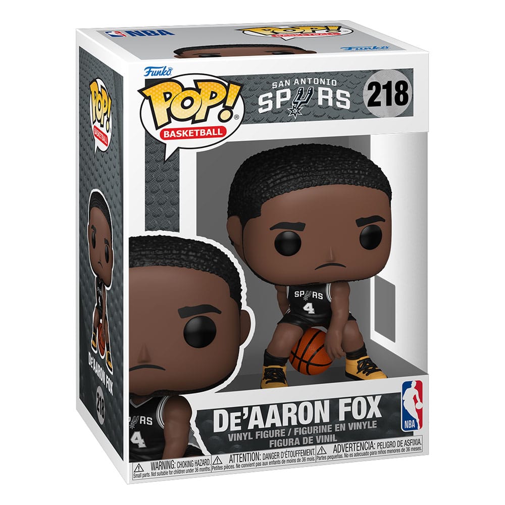 NBA POP! Basketball Vinyl Figure San Antonio Spurs: De'Aaron Fox (2025 Icon Edition Uniform) 9 cm