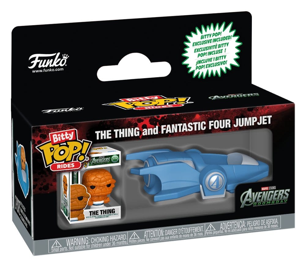 AVD Bitty POP! Rides Vinyl Figure The Thing and Fantastic Four Jumpjet 2 cm