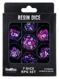 Fanroll Greatest Hits Resin Dice Set Eternal Purple & Blue (7)