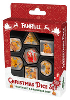 Christmas Resin Dice Set Reindeer & Santa