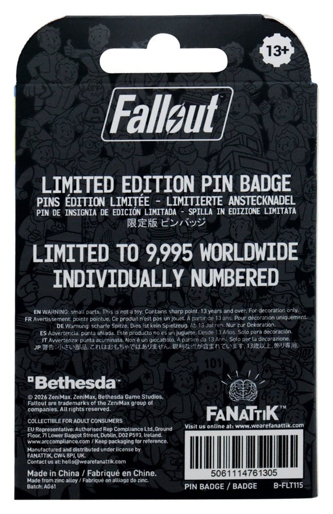 Fallout Pin Badge Vault Door 111 Limited Edition Hinged