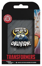 Transformers Pin Badge The Movie 40th Anniversary Unicron Limited Edition