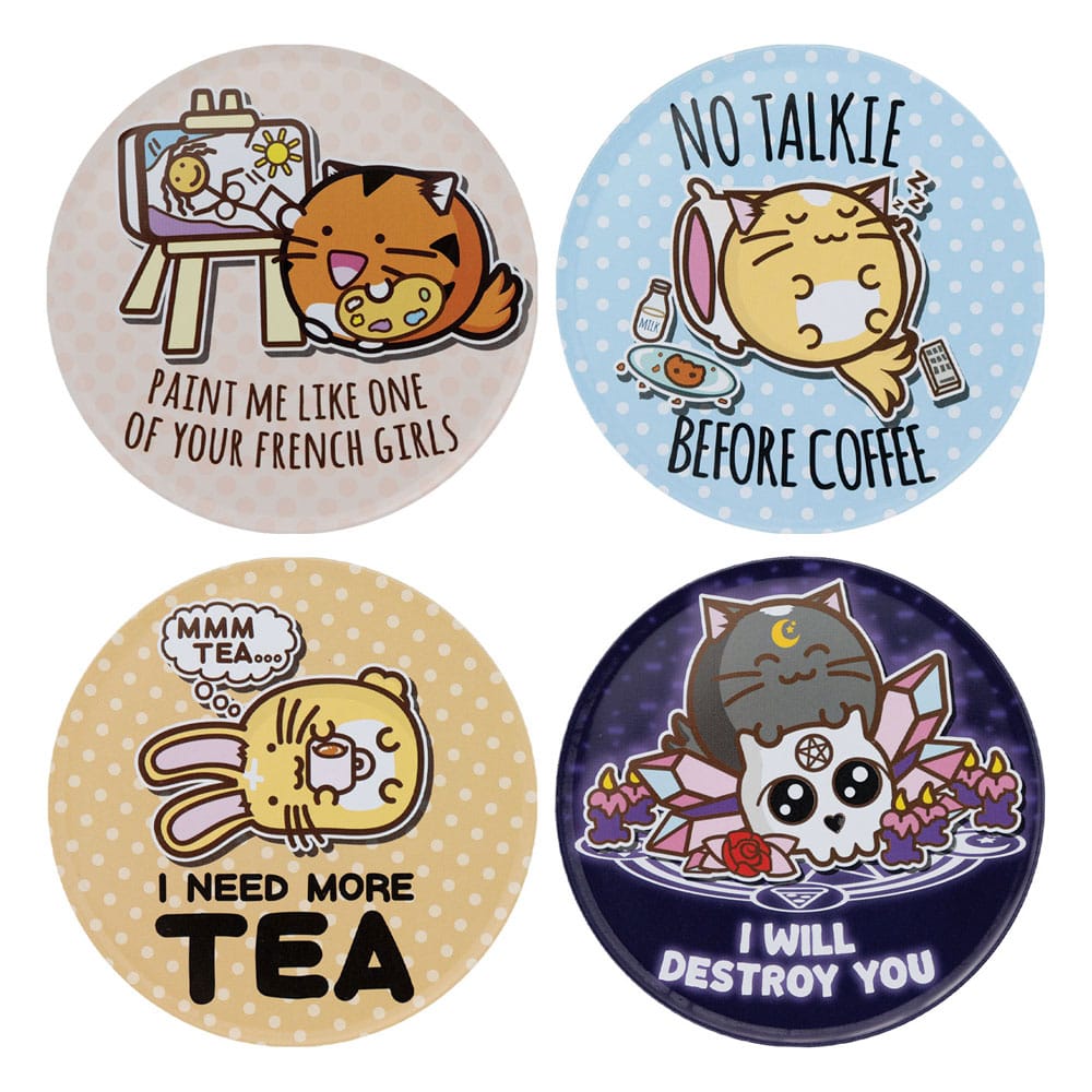 Fuzzballs Coaster 4-Pack