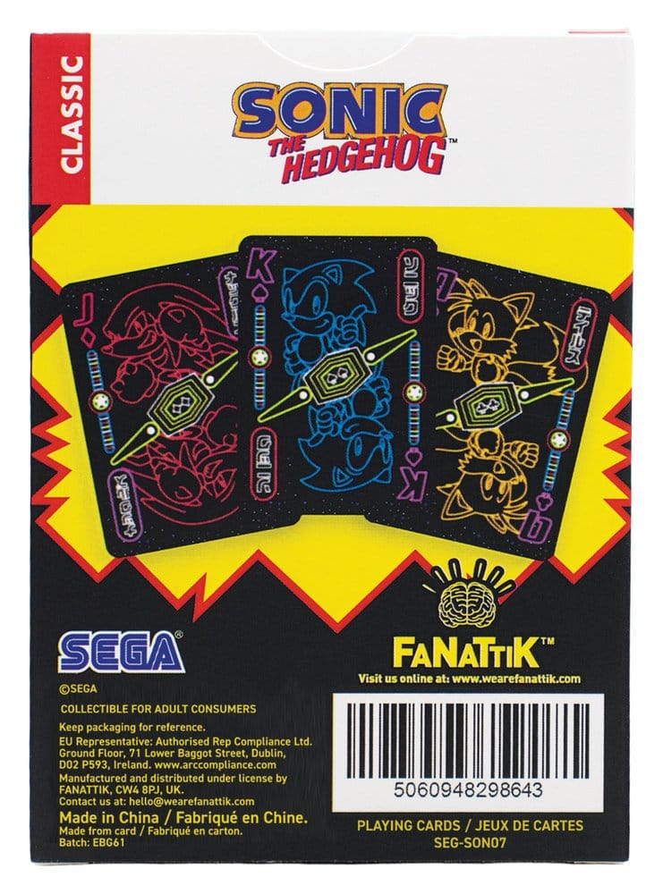Sonic the Hedgehog Playing Cards Display (12 Packs)