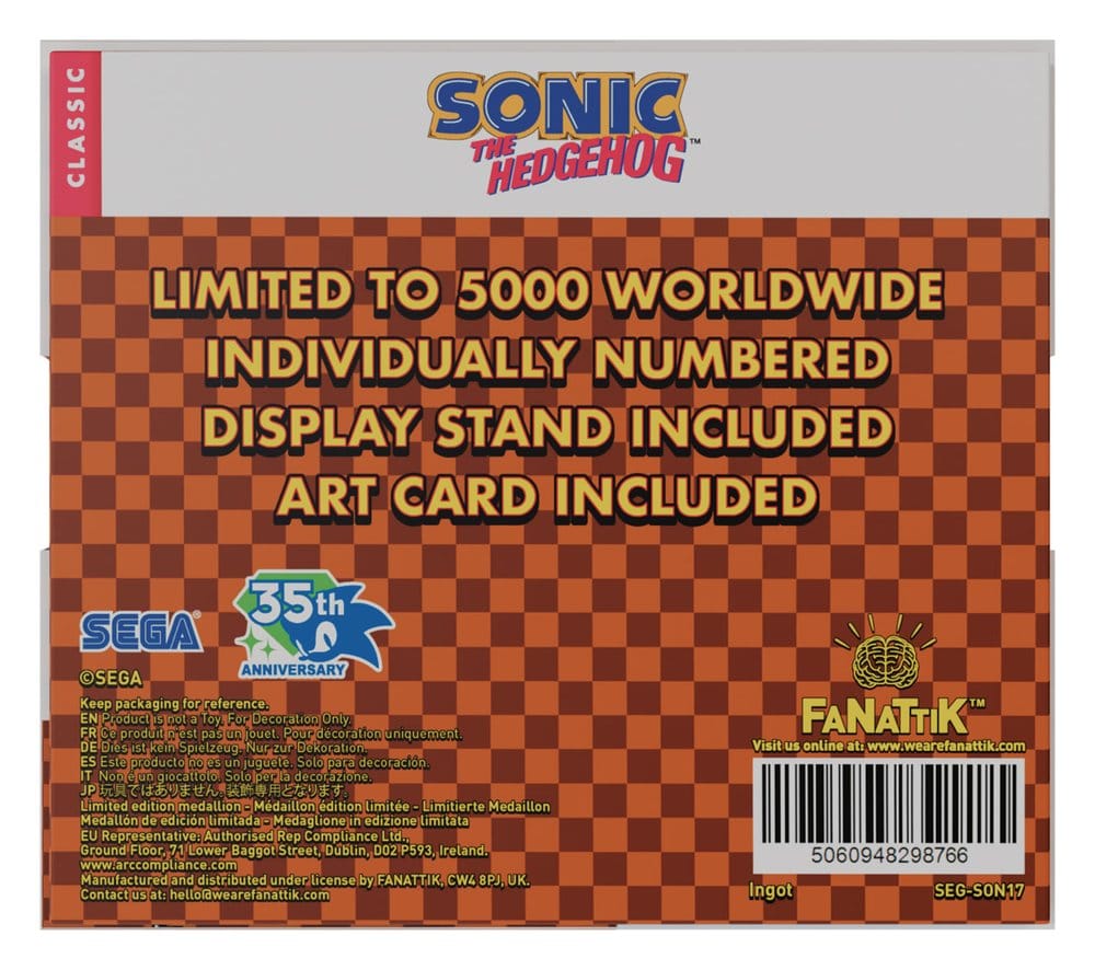 Sonic The Hedgehog Collectable Coin Original Logo