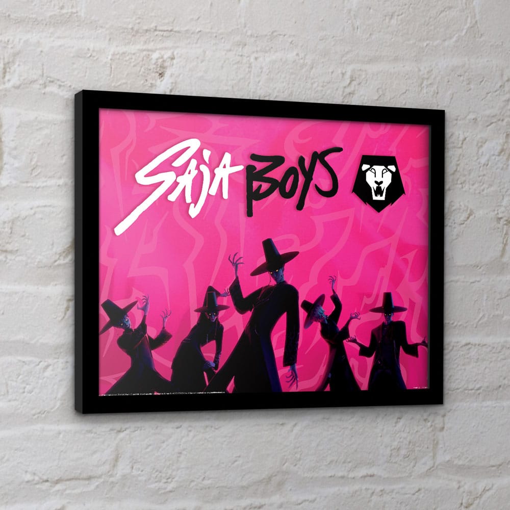 KPop Demon Hunters Collector Print Framed Poster Saja Boys Idol