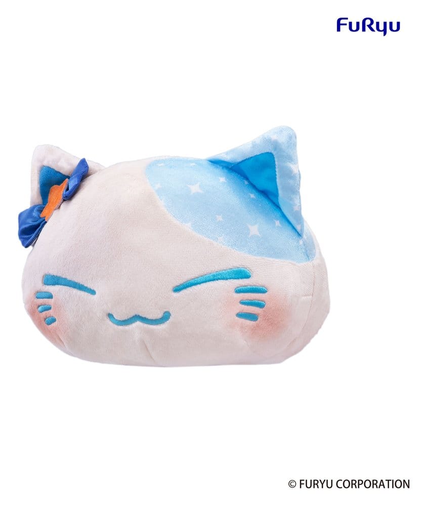 Nemuneko Cat Big Plush Figure Blue 35 cm