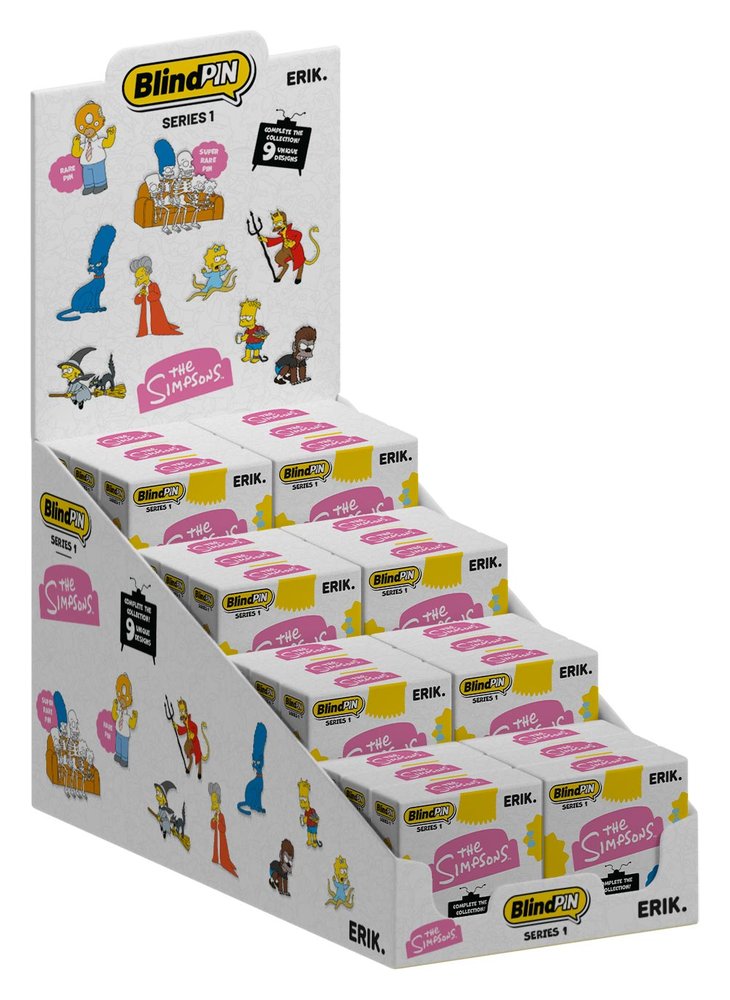 The Simpsons Pin Badges Series 1 Display (24)