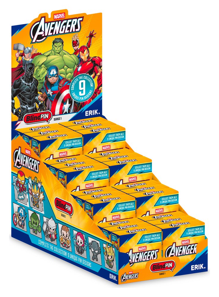 Marvel The Avengers Pin Badges Series 1 Display (24)
