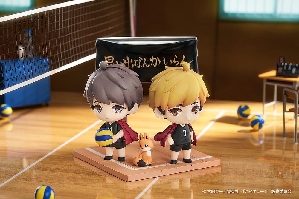 Haikyu!! Qset+ Mini Figures 2-Pack Atsumu Miya & Osamu Miya 8 cm