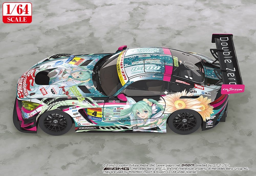 Hatsune Miku GT Project Vehicle 1/64 Good Smile Hatsune Miku AMG 2017 Super GT Ver. 7 cm
