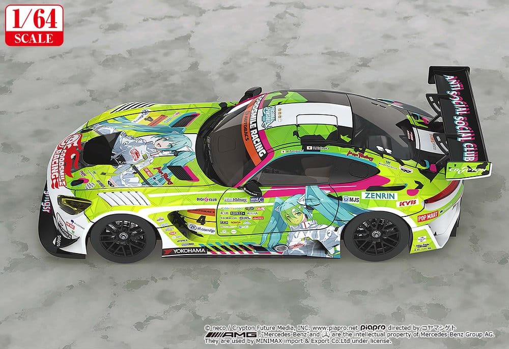 Hatsune Miku GT Project Vehicle 1/64 Hatsune Miku AMG 2022 Season Opening Ver. 7 cm