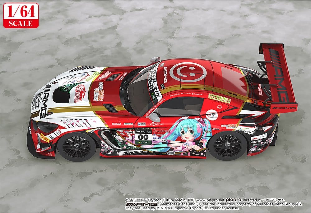 Hatsune Miku GT Project Vehicle 1/64 Mercedes-AMG Team Good Smile 2019 Suzuka 10 Hours Ver. 7 cm