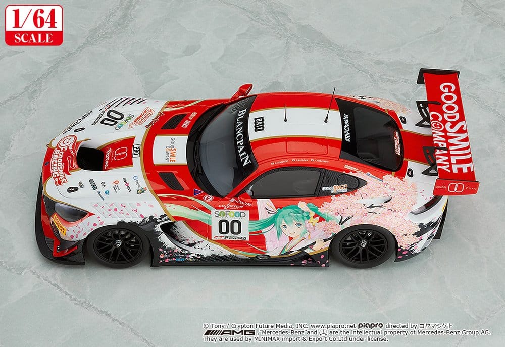 Hatsune Miku GT Project Vehicle 1/64 AMG 2017 SPA24H Ver. 7 cm