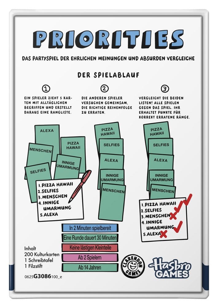 Priorities Card Game *German Version*