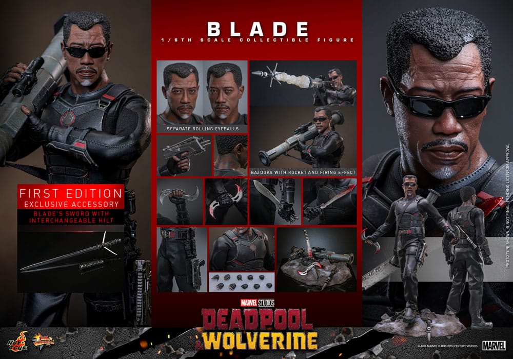 Deadpool & Wolverine Movie Masterpiece Action Figure 1/6 Blade 30 cm
