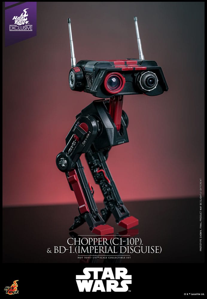 Star Wars Action Figure Set 1/6 Chopper (C1-10P&trade;) & BD-1&trade; (Imperial Disguise) 18 cm & 8 cm