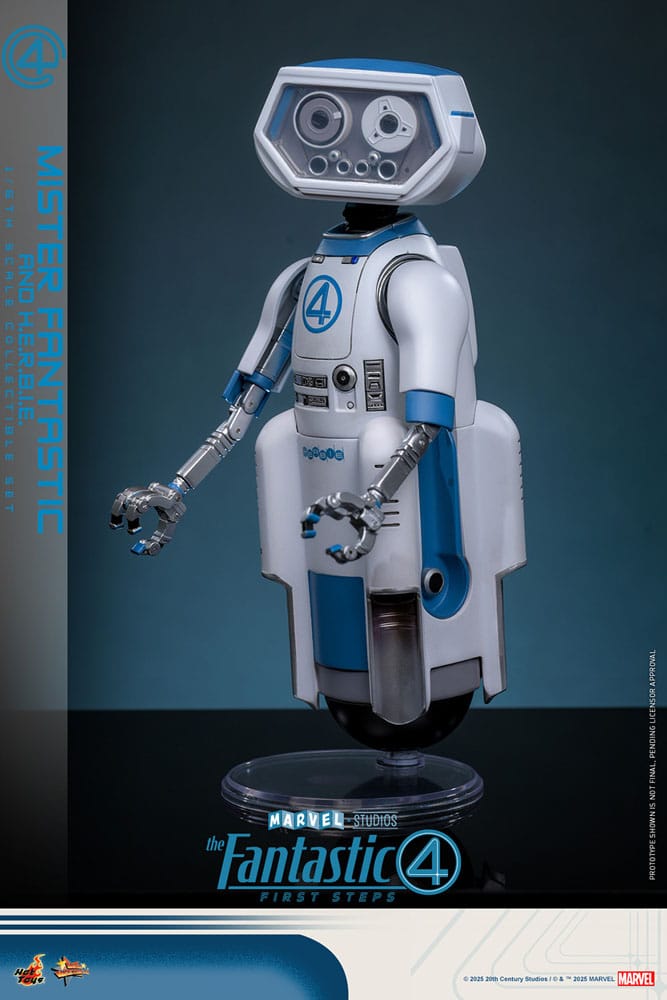 The Fantastic Four: First Steps Movie Masterpiece Action Figure 2-Pack 1/6 Mister Fantastic & H.E.R.B.I.E. 30 cm