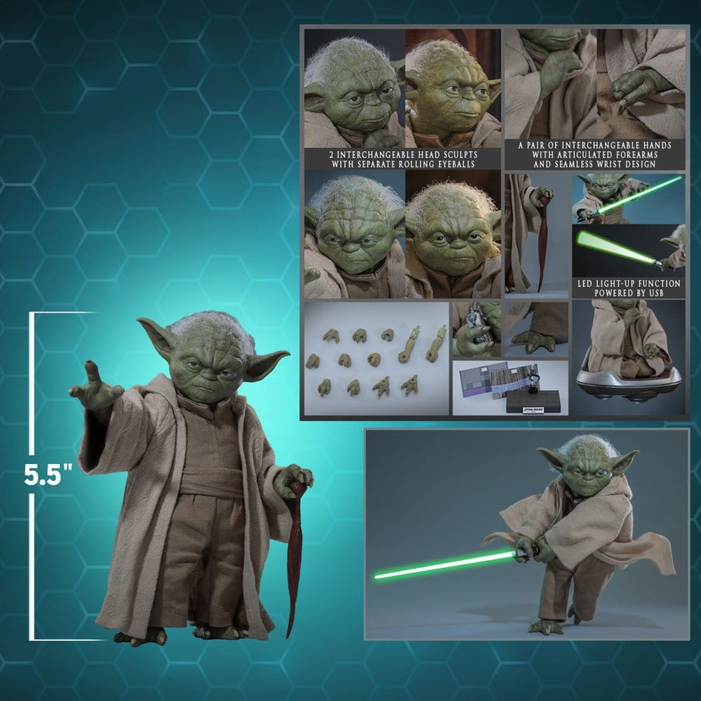 Star Wars: Revenge of the Sith Movie Masterpiece Action Figure 1/6 Yoda 14 cm