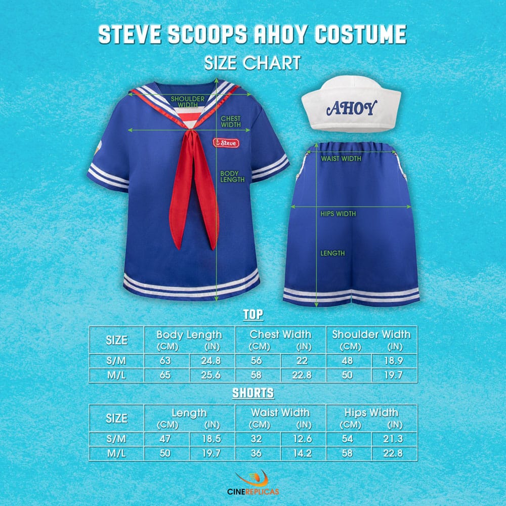 Stranger Things: Scoops Ahoy Steve Costume Size S/M