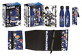 Bluelock Steel Bottle, Sticker, Book Cover Gift Set Blue