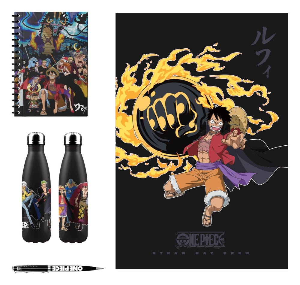 One Piece Aluminum Bottle, Notebook, Blanket, Pen Gift Set