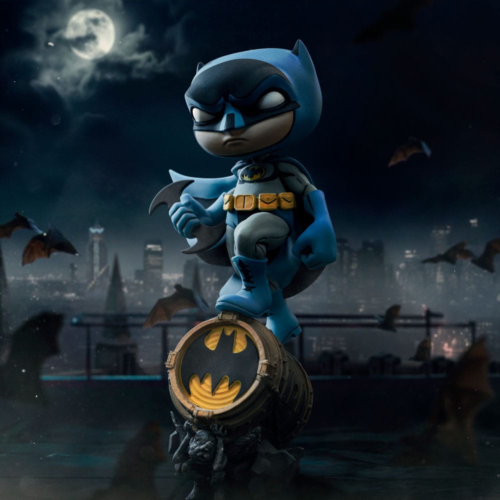 Batman Mini Co. PVC Figure Batman on Bat-Signal (Blue Variant) 15 cm