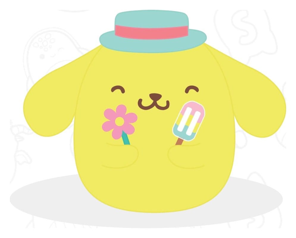 Sanrio Squishmallow Plush Figure Hello Kitty and Friends Seize the Moment Pompompurin Popsicle 20 cm
