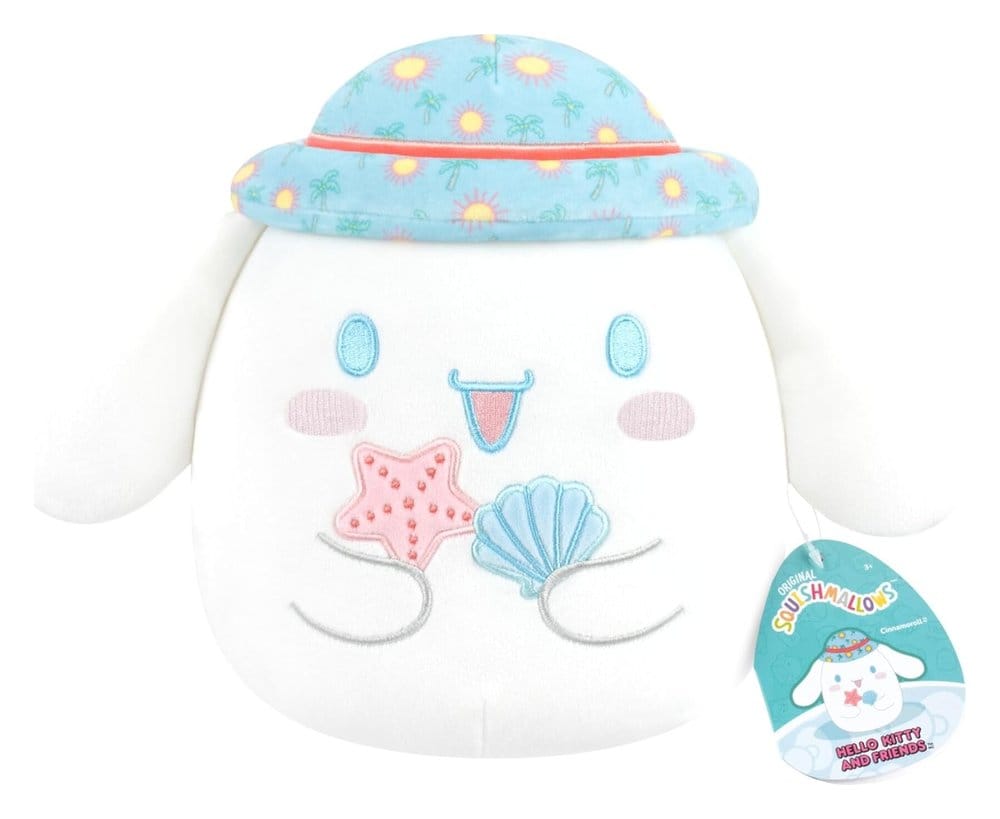 Sanrio Squishmallow Plush Figure Hello Kitty and Friends Seize the Moment Cinnamoroll Hat 20 cm