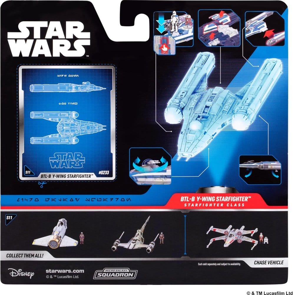 Star Wars Medium Vehicle BTL-B Y-wing Starfighter with Clone Captain Rex 13 cm
