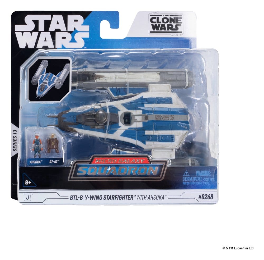 Star Wars Medium Vehicle & Figure set BTL-B Y-wing & Ahsoka & R7-A7